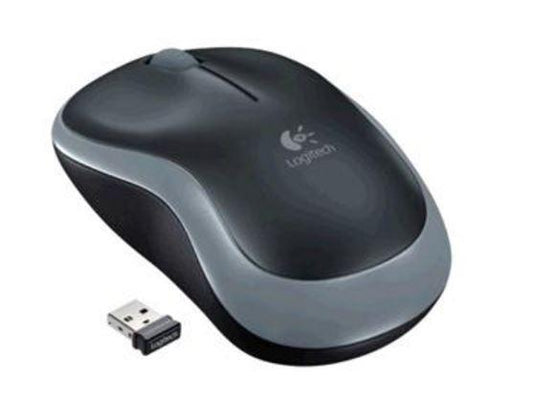 Logitech M185 Wireless Mouse Nano Receiver Grey 1-year battery life Logitech Advanced 2.4 GHz wireless connectivity.