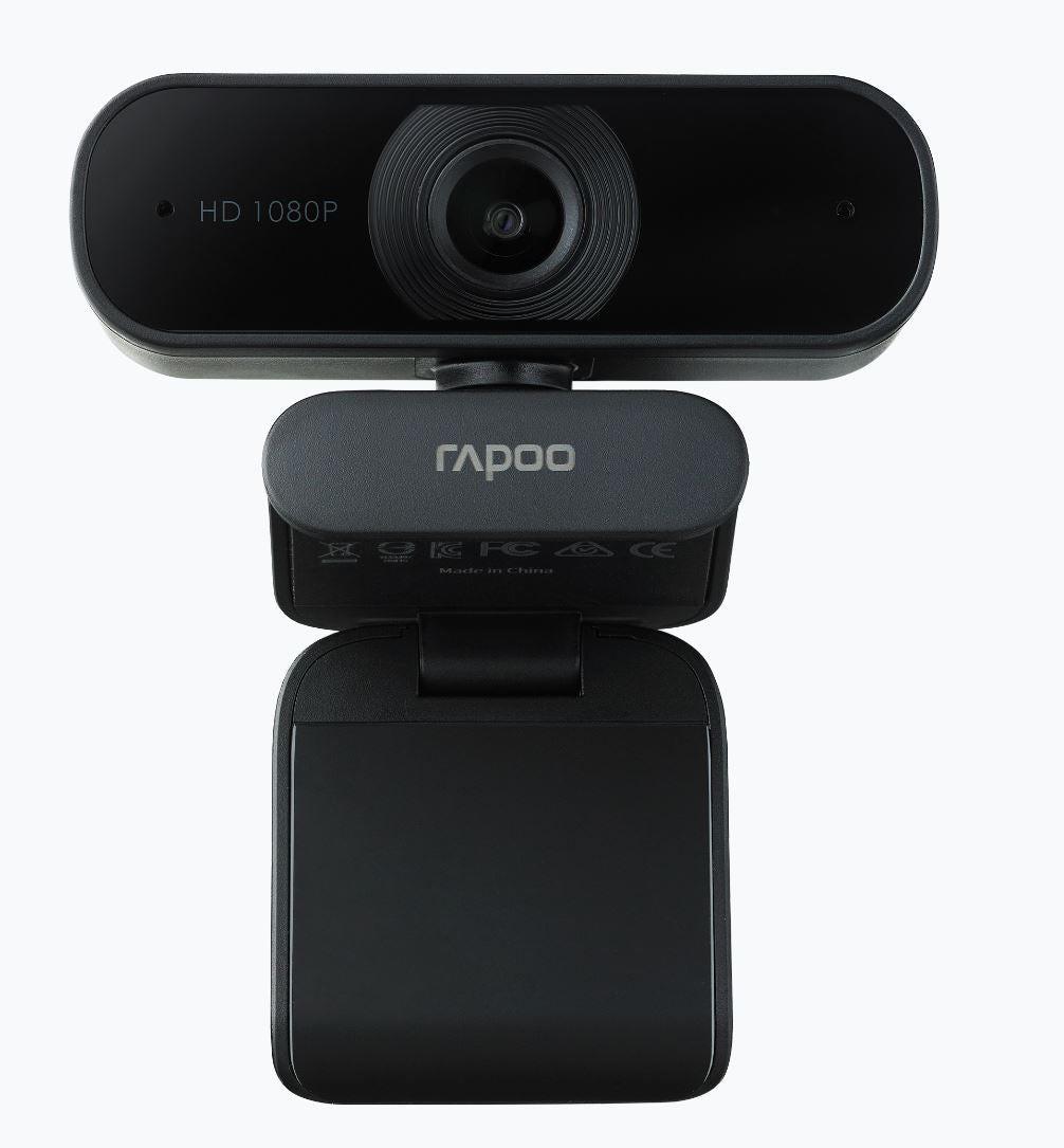 RAPOO C260 Webcam FHD 1080P/HD720P, USB 2.0 Compatible Win7/8/10, Mac OS X 10.6 or above, Chrome OS and Android V5.0 or above - Ideal for TEAMS, Zoom.