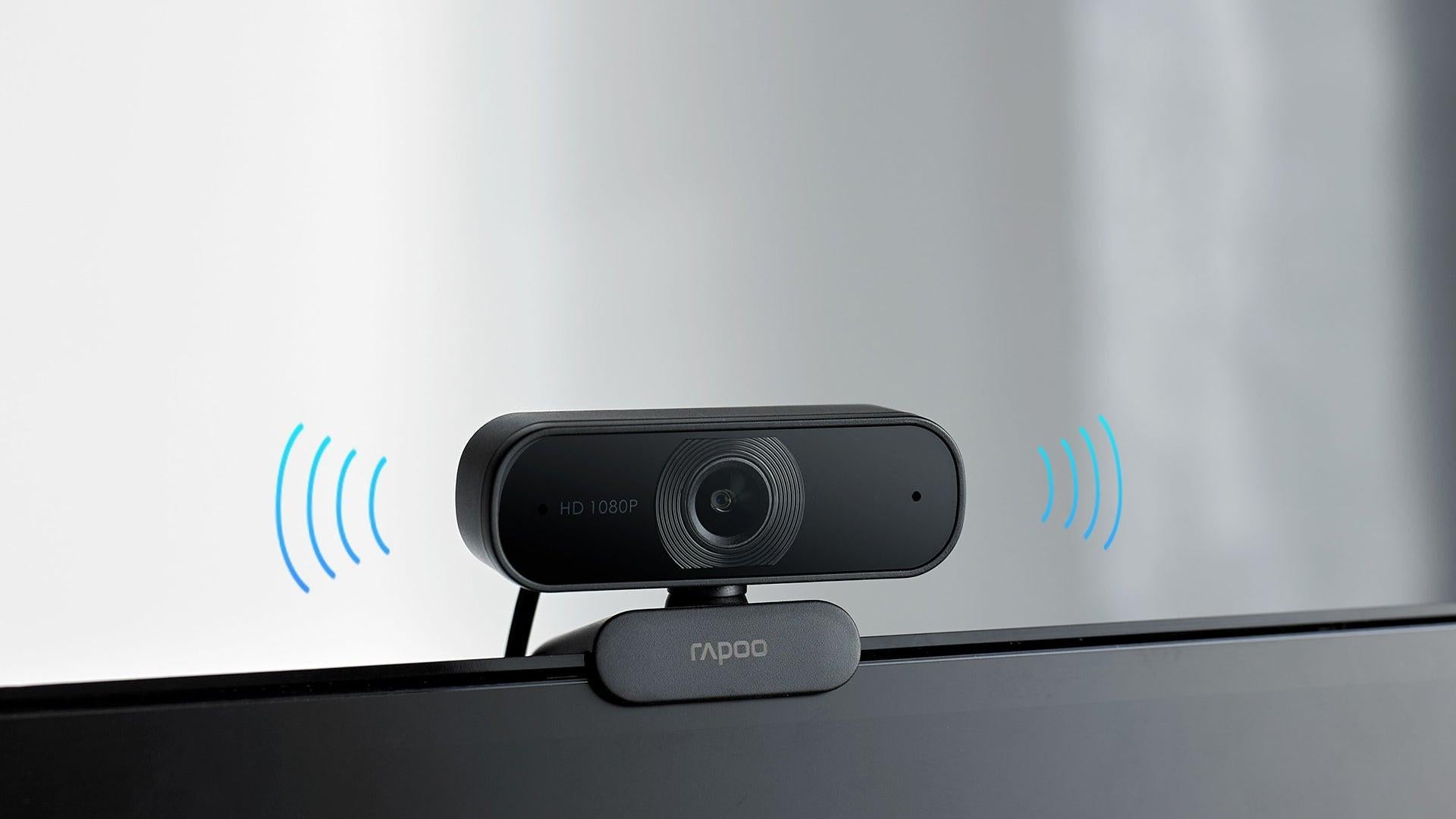 RAPOO C260 Webcam FHD 1080P/HD720P, USB 2.0 Compatible Win7/8/10, Mac OS X 10.6 or above, Chrome OS and Android V5.0 or above - Ideal for TEAMS, Zoom.
