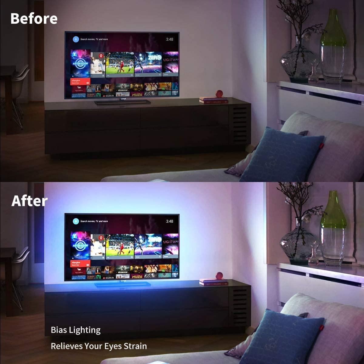 3M LED Strip Lights Rope Light for TV, Gaming and Computer (Lights Strip App with Remote Control).
