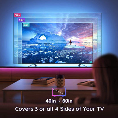 3M LED Strip Lights Rope Light for TV, Gaming and Computer (Lights Strip App with Remote Control).