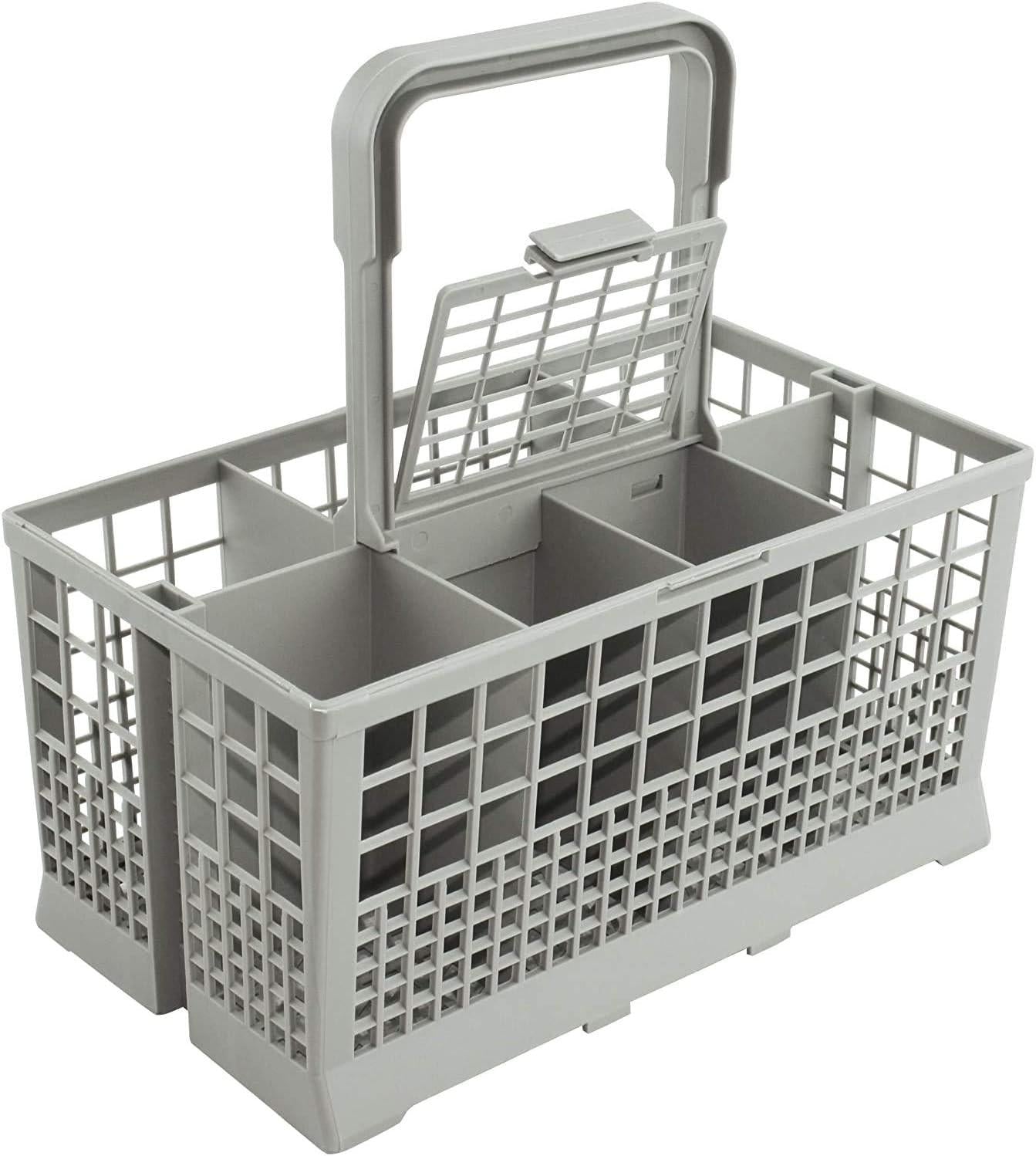 CARLA HOME 8 Slot Universal Dishwasher Cutlery Basket with Handle and Lid which Fits Most Brands (240mm X 135mm X 122mm).