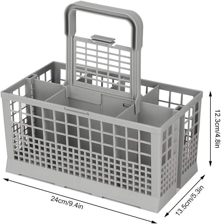 CARLA HOME 8 Slot Universal Dishwasher Cutlery Basket with Handle and Lid which Fits Most Brands (240mm X 135mm X 122mm).