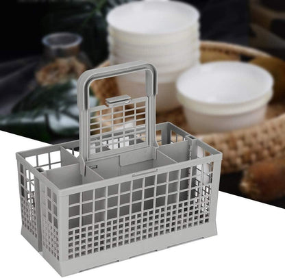CARLA HOME 8 Slot Universal Dishwasher Cutlery Basket with Handle and Lid which Fits Most Brands (240mm X 135mm X 122mm).