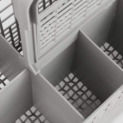 CARLA HOME 8 Slot Universal Dishwasher Cutlery Basket with Handle and Lid which Fits Most Brands (240mm X 135mm X 122mm).