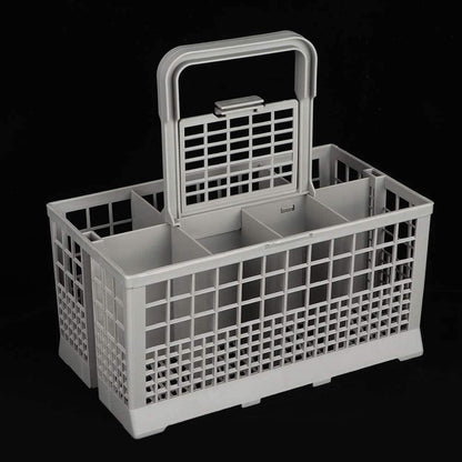 CARLA HOME 8 Slot Universal Dishwasher Cutlery Basket with Handle and Lid which Fits Most Brands (240mm X 135mm X 122mm).