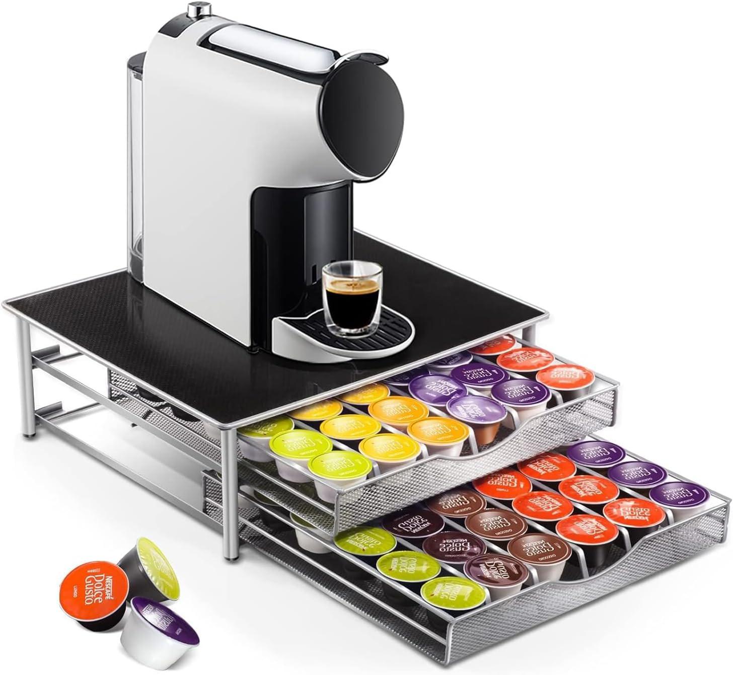 CARLA HOME K-Cup Coffee Pod Drawer for 72 Coffee Pods Storage for Home Kitchen Counter Organizer.