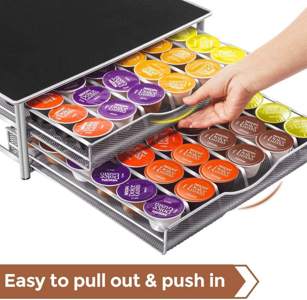 CARLA HOME K-Cup Coffee Pod Drawer for 72 Coffee Pods Storage for Home Kitchen Counter Organizer.