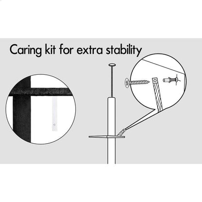 CARLA HOME Floor to Ceiling Cat Tree Tower  with Adjustable Height 230-286cm for Indoor Cats (Grey)