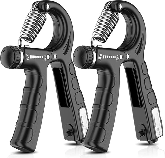 2 Pack Adjustable Hand Grip Strengthener for Hand Grip Strength and Wrist Rehabilitation (Resistance 5-60 kg).