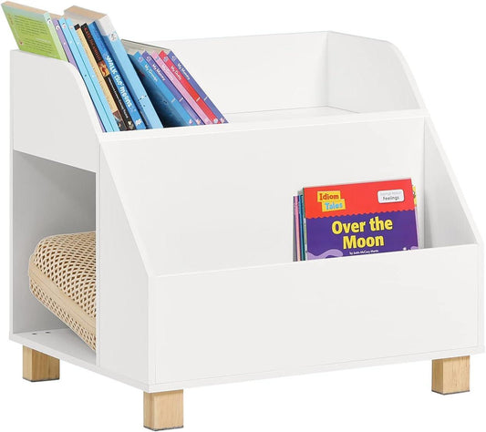 Kids Storage Bookcase 3 Compartments, White.
