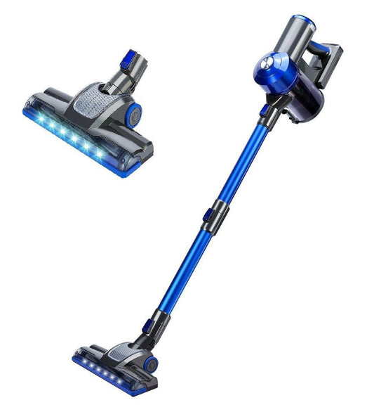 Enigma V8 22.2v Cordless Stick Vacuum Cleaner Blue + Toolkit.