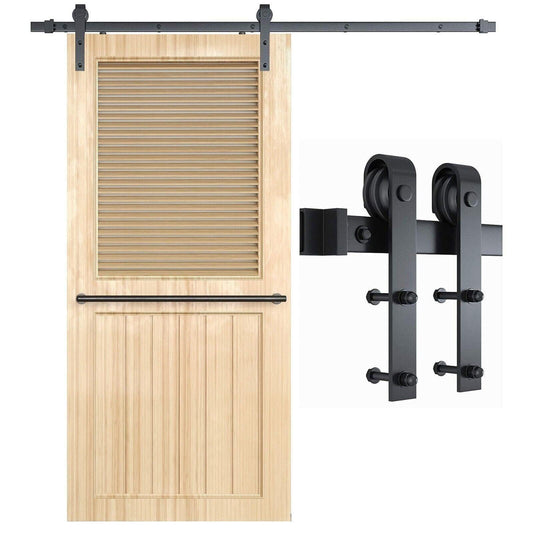 Sliding Barn Door Hardware Kit Rust Resistant Heavy Duty 1.83m.