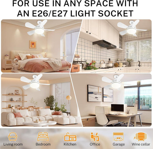 16.5 Ceiling Fan with LED Light 3-Speed Remote Control.