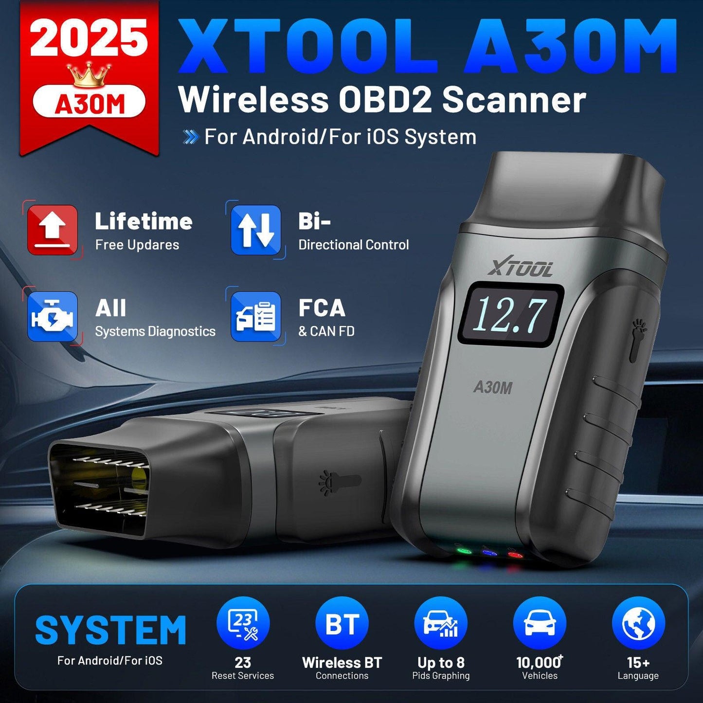 2025 A30M Bluetooth Diagnostic Scanner Global Version.