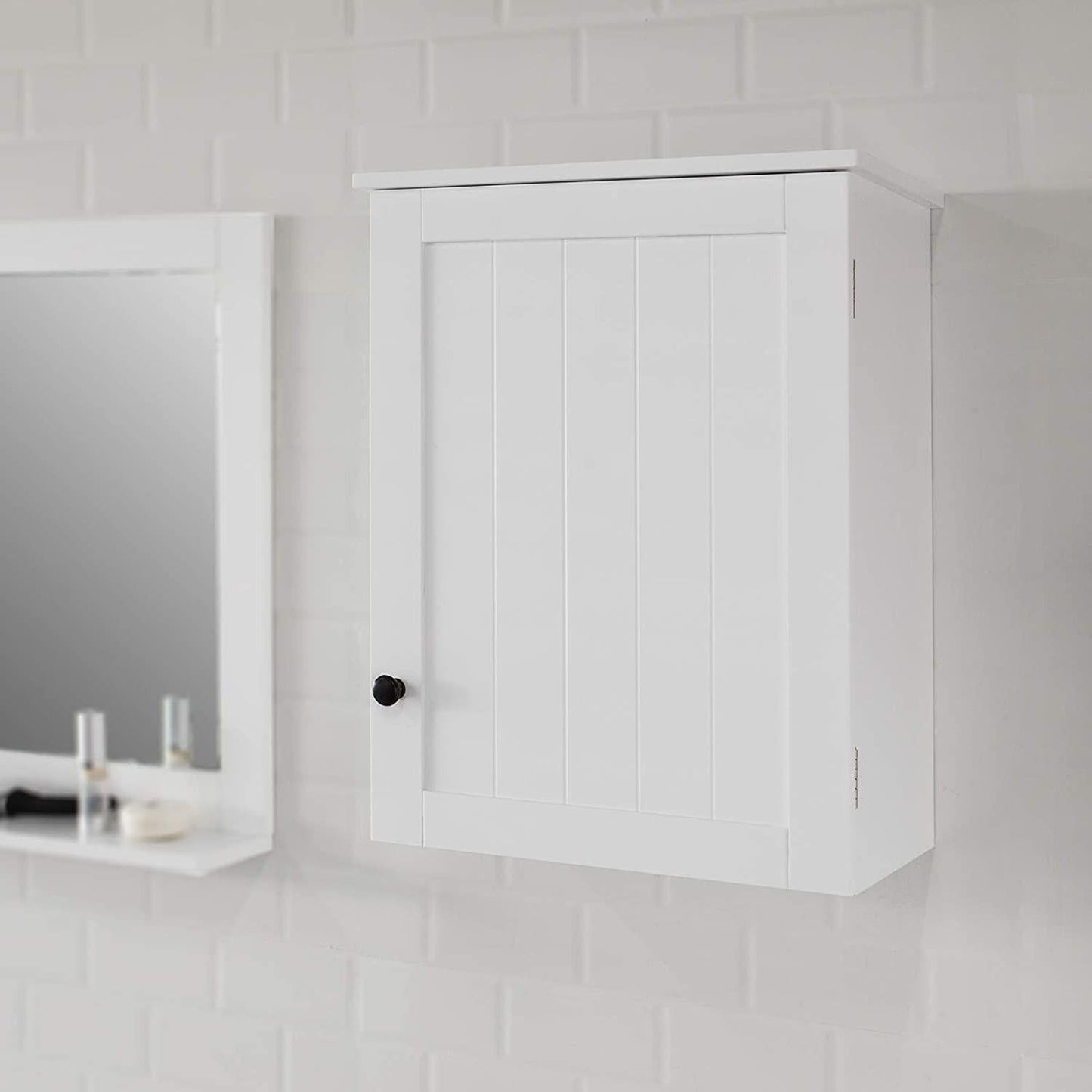 White Wall Cabinet with Door 40x52cm.