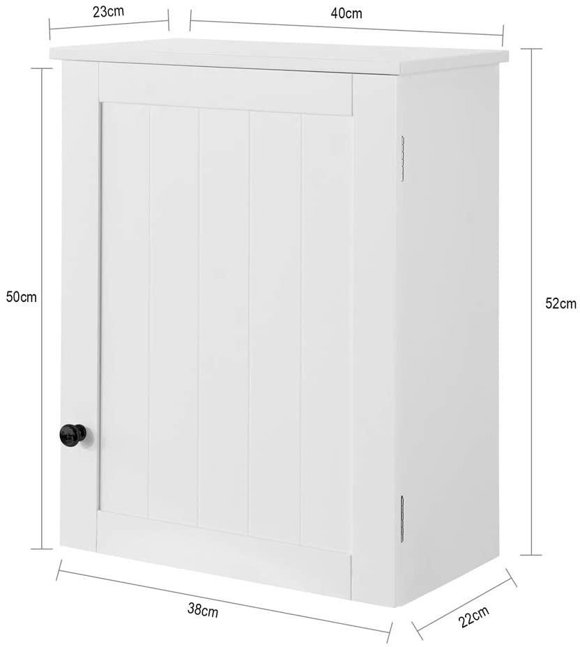 White Wall Cabinet with Door 40x52cm.