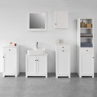 White Wall Cabinet with Door 40x52cm.