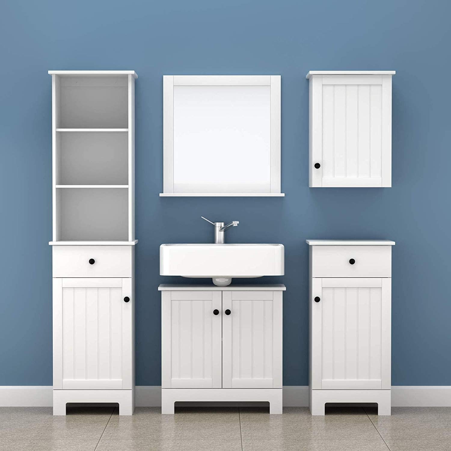 White Wall Cabinet with Door 40x52cm.