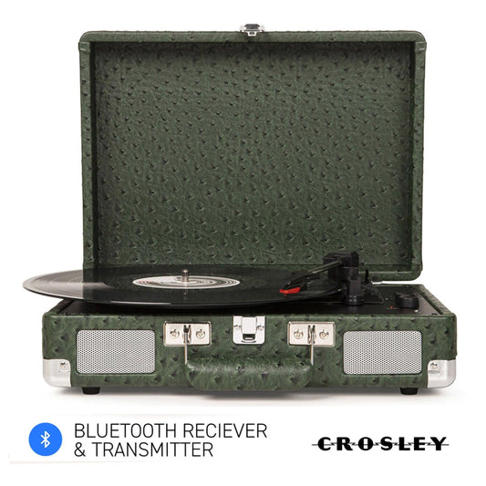 Crosley Cruiser Plus Bluetooth Turntable 3 Speed Ostrich Green.
