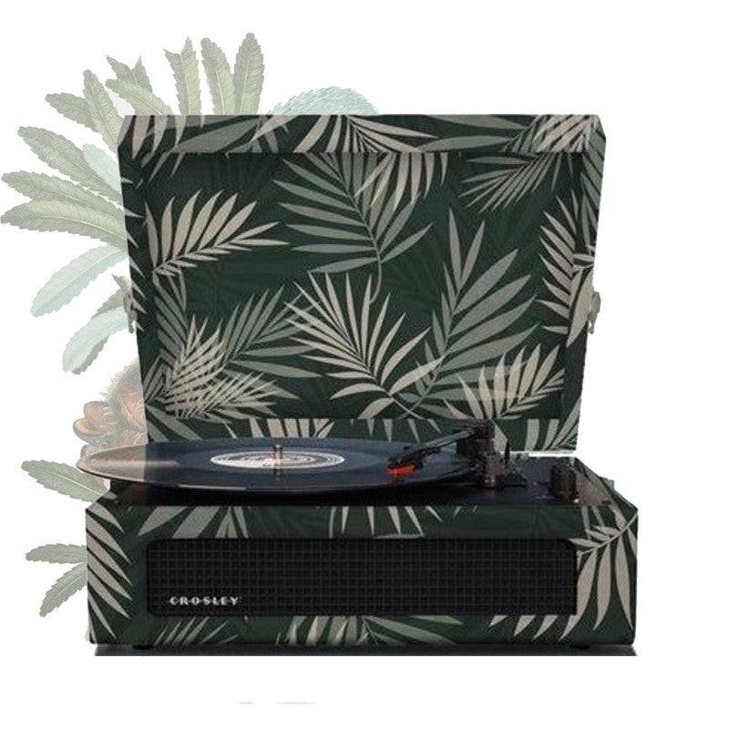 Crosley Voyager Turntable Record Player 3 Speed Bluetooth Tropical Fern Green.