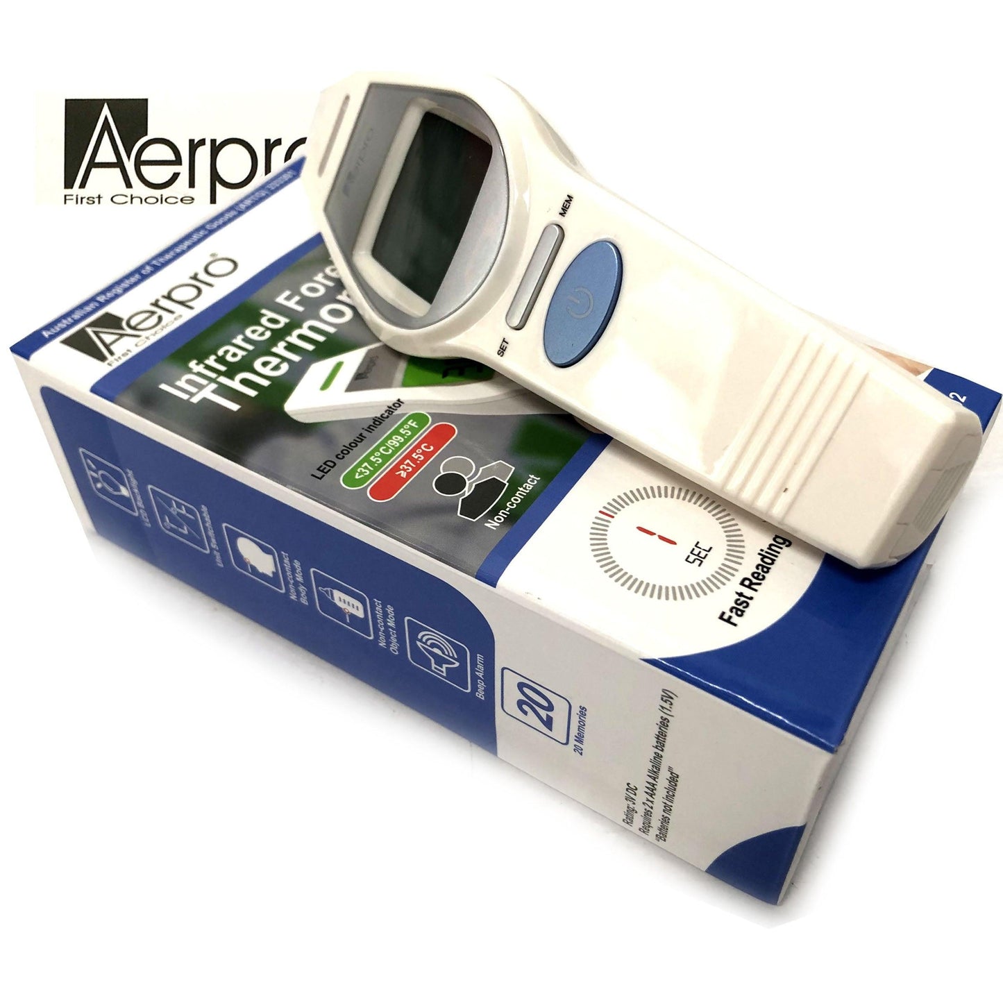 Aerpro Non Contact Infra Red Forehead & Body Thermometer Australian ARTG Registered.