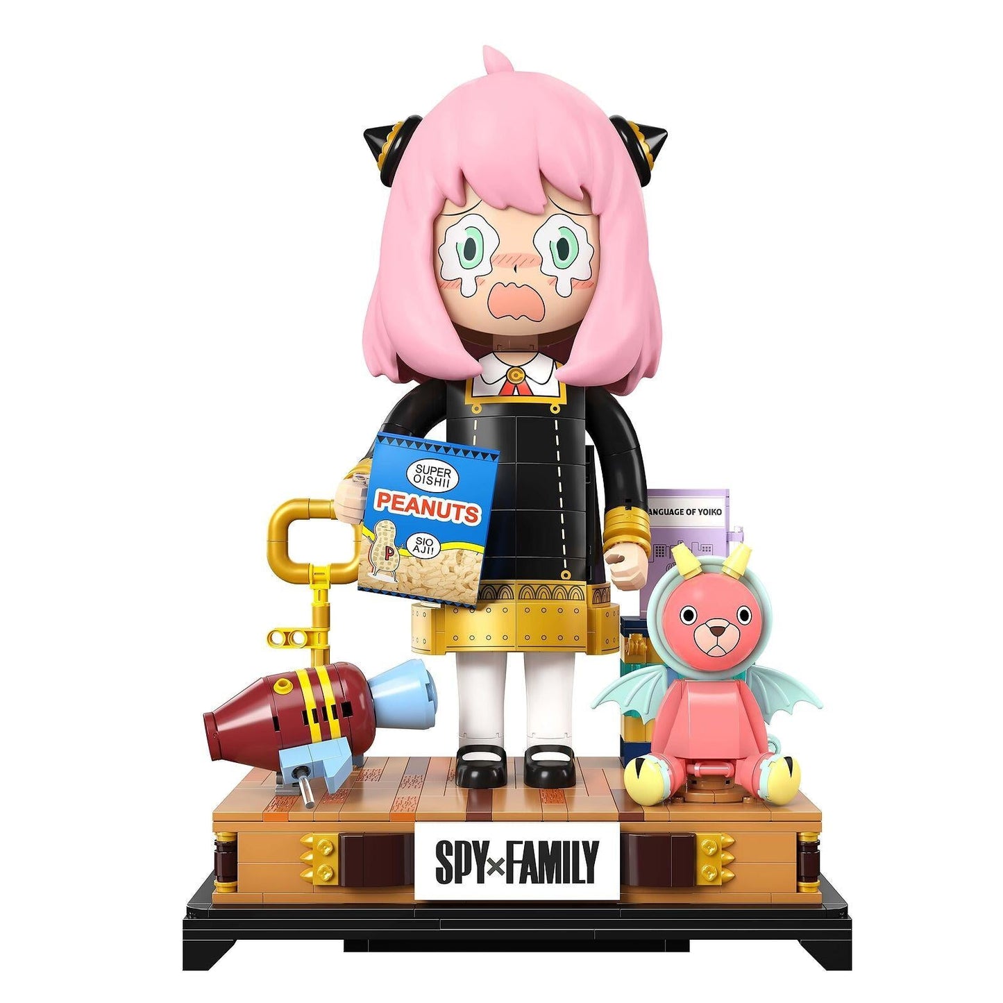 Kalos 31cm Anya Forger Face Changing Building Block Figure Spy X Family.
