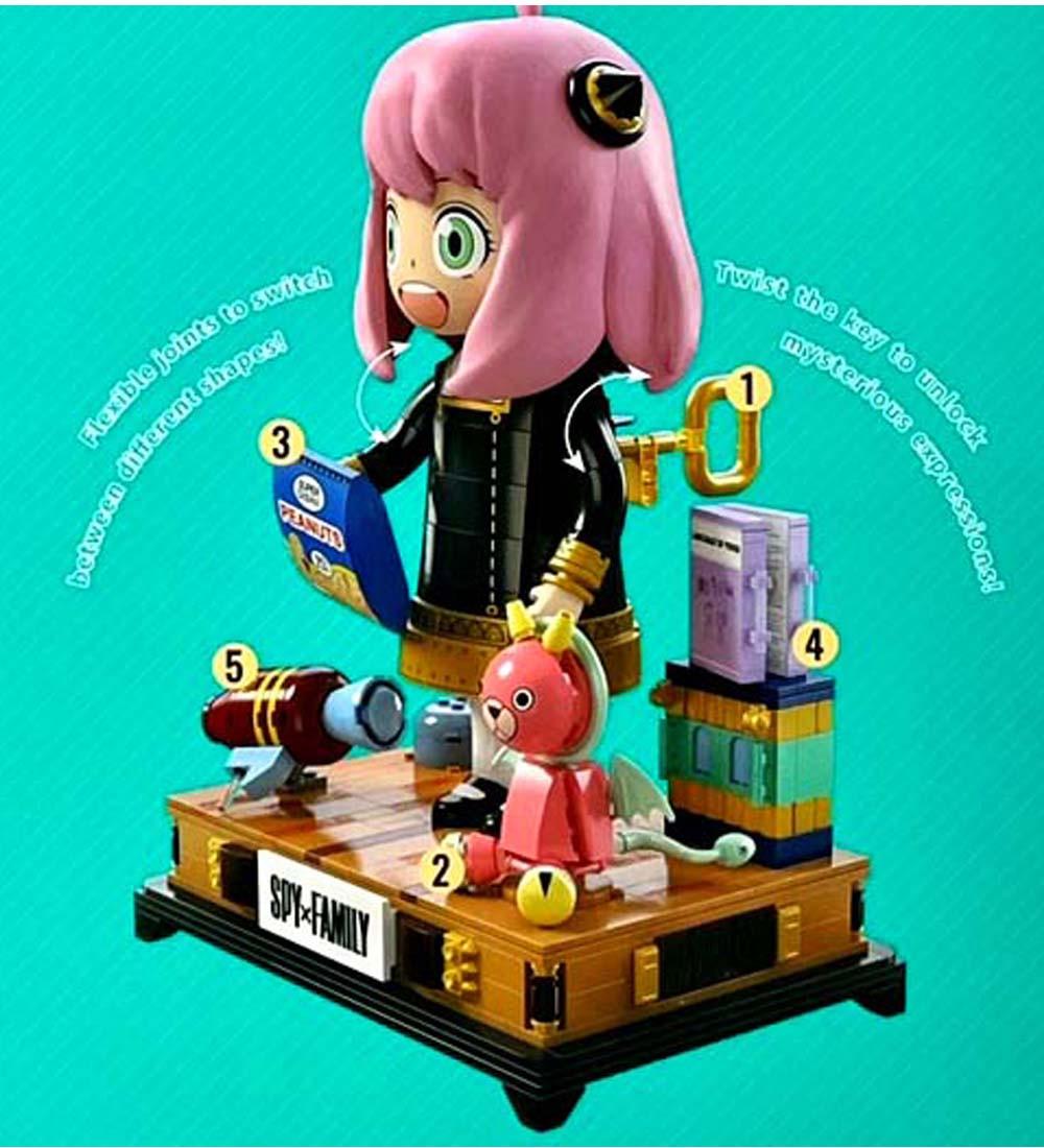 Kalos 31cm Anya Forger Face Changing Building Block Figure Spy X Family.