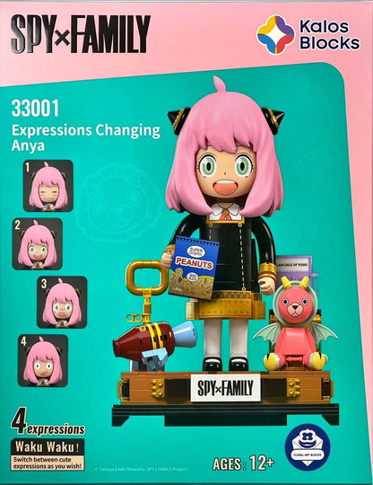 Kalos 31cm Anya Forger Face Changing Building Block Figure Spy X Family.