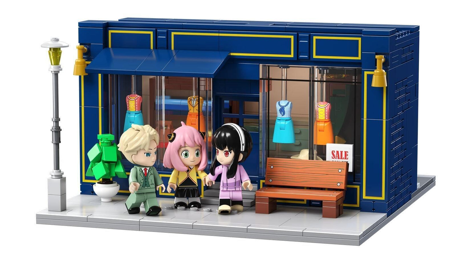 Kalos Spy X Family Forger Family's Adventure Building Block Set Tailor Shop.