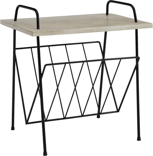 Crosley Wiltshire Turntable Stand Modern Retro White Wash Wood.