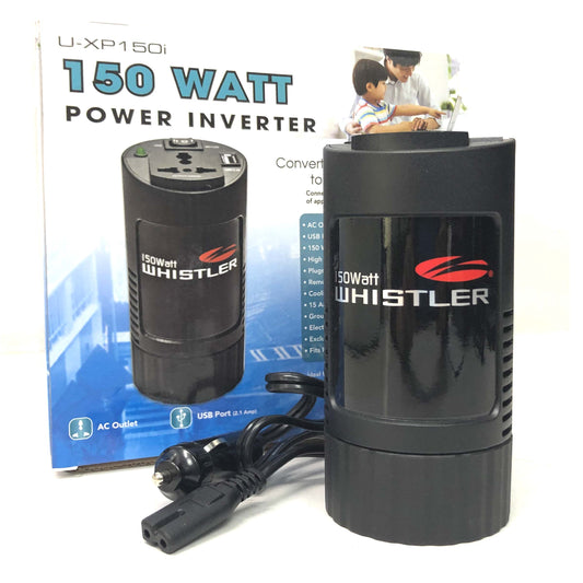 Compact 150W Car Caravan Power Inverter 12v 240v AC DC Sine Wave Can Cup Holder Size.