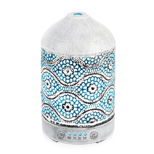 activiva 100ml Metal Essential Oil and Aroma Diffuser-Vintage White.