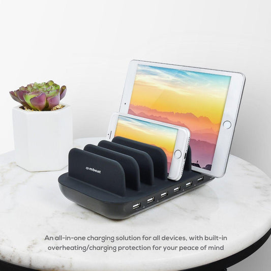 mbeat Gorilla Power 7-Port 60W USB + USB-C Charging Station.