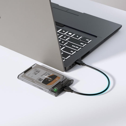 mbeat A1 See-Through Tool Free USB 3.0 2.5" SATA HDD Enclosure - Black.