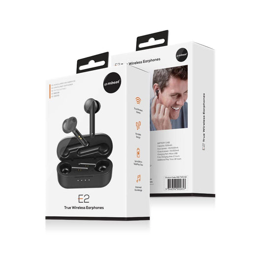 mbeat E2 True Wireless Earphones.
