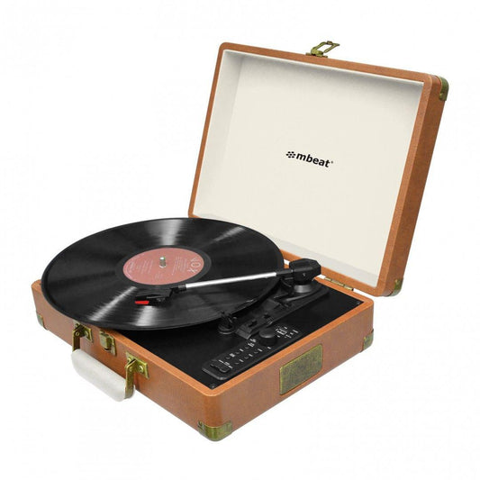 mbeat Aria Retro Turntable with Bluetooth & USB Disk Record.