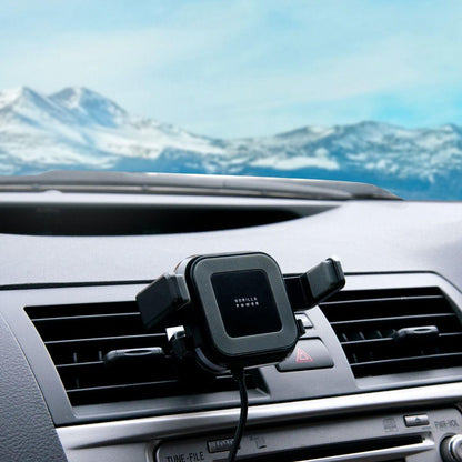 mbeat Gorilla Power 10W Wireless Car Charger With 2.4A USB Charging, Air Vent Clip & Windshield Stand.