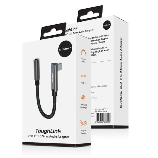 mbeat Elite USB-C to 3.5 Audio Adapter - Space Grey.