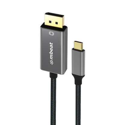 mbeat Tough Link 1.8m 4K USB-C to Display Port Cable - Space Grey.