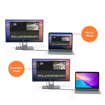 mbeat Tough Link 1.8m 4K USB-C to Display Port Cable - Space Grey.