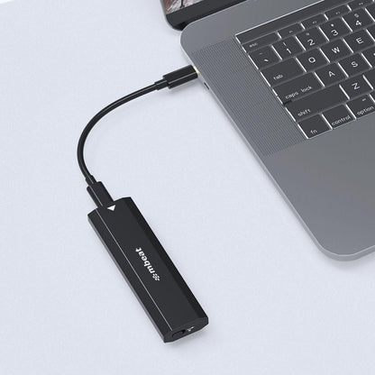 mbeat Elite USB-C to M.2 SSD Enclosure (M-Key, B+M Key) - Matte Black.