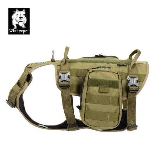 Whinhyepet Military Harness Army Green M.