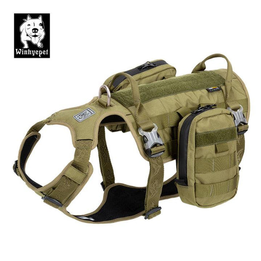 Whinhyepet Military Harness Army Green M.