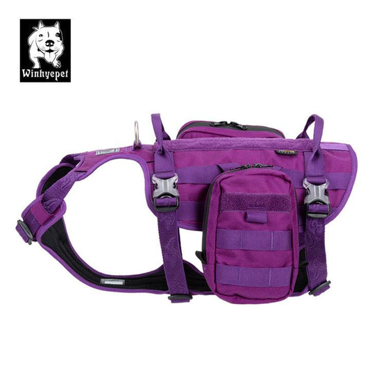 Whinhyepet Military Harness Purple L.
