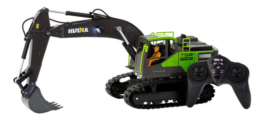 1:18 Scale 13-Channel Alloy Remote Control Excavator Construction Vehicle with Lights, Sound and Steam.