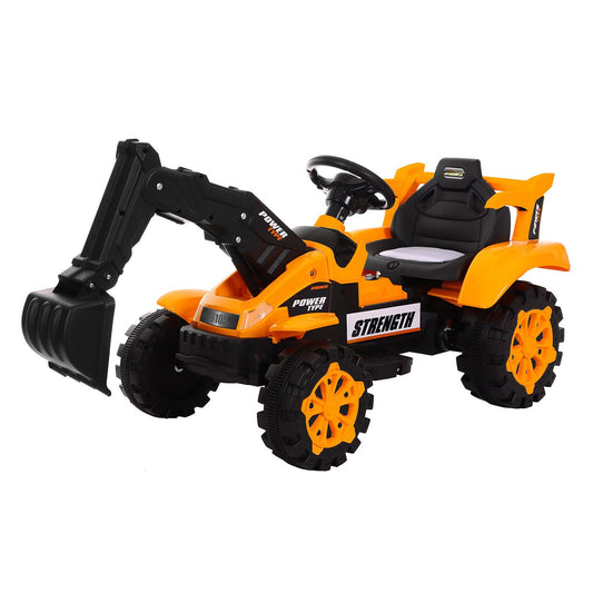 Children's Electronic Ride-on Excavator & Dump Truck, 30kg Capacity.