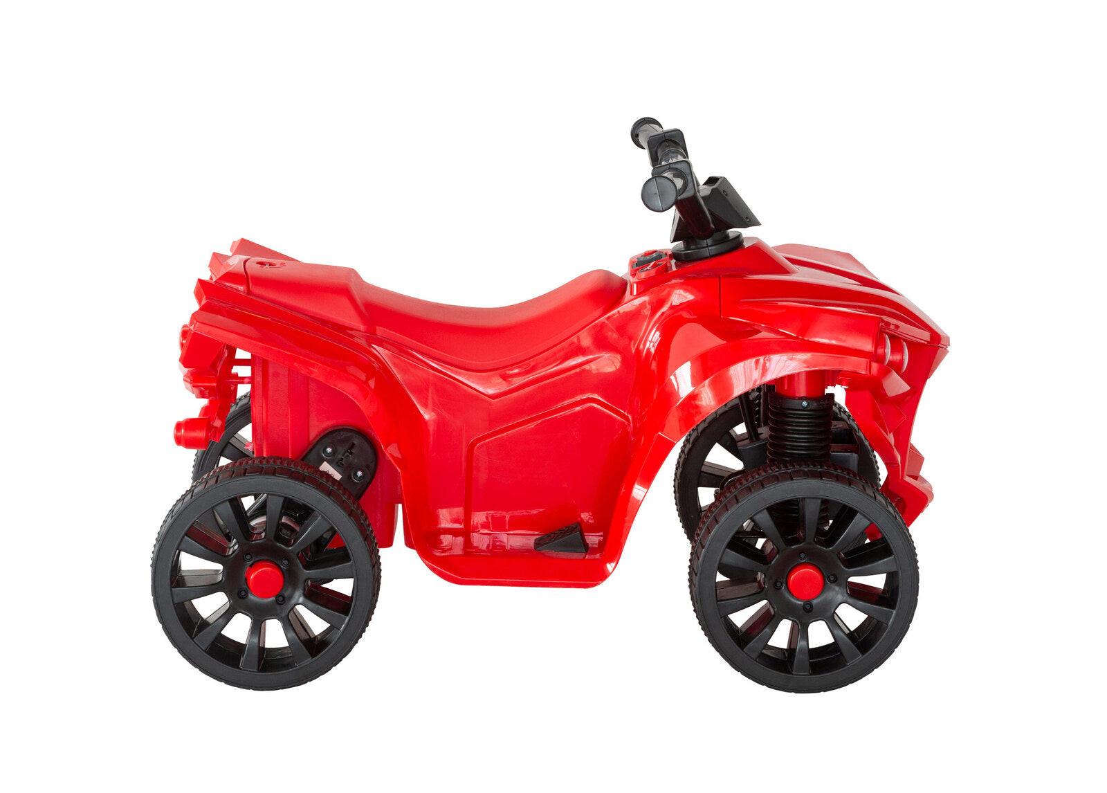Rechargeable Ride-on Quad bike (Red) with Safe Braking System.