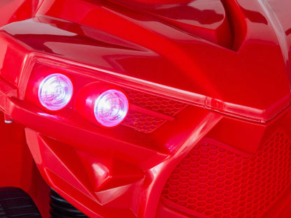 Rechargeable Ride-on Quad bike (Red) with Safe Braking System.