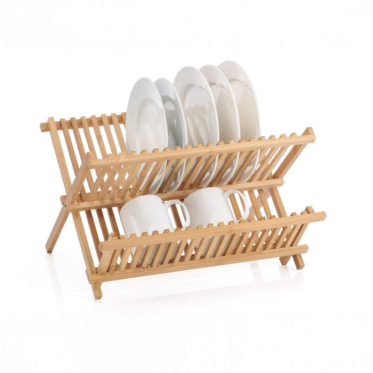 2 Tier Bamboo Dish Rack